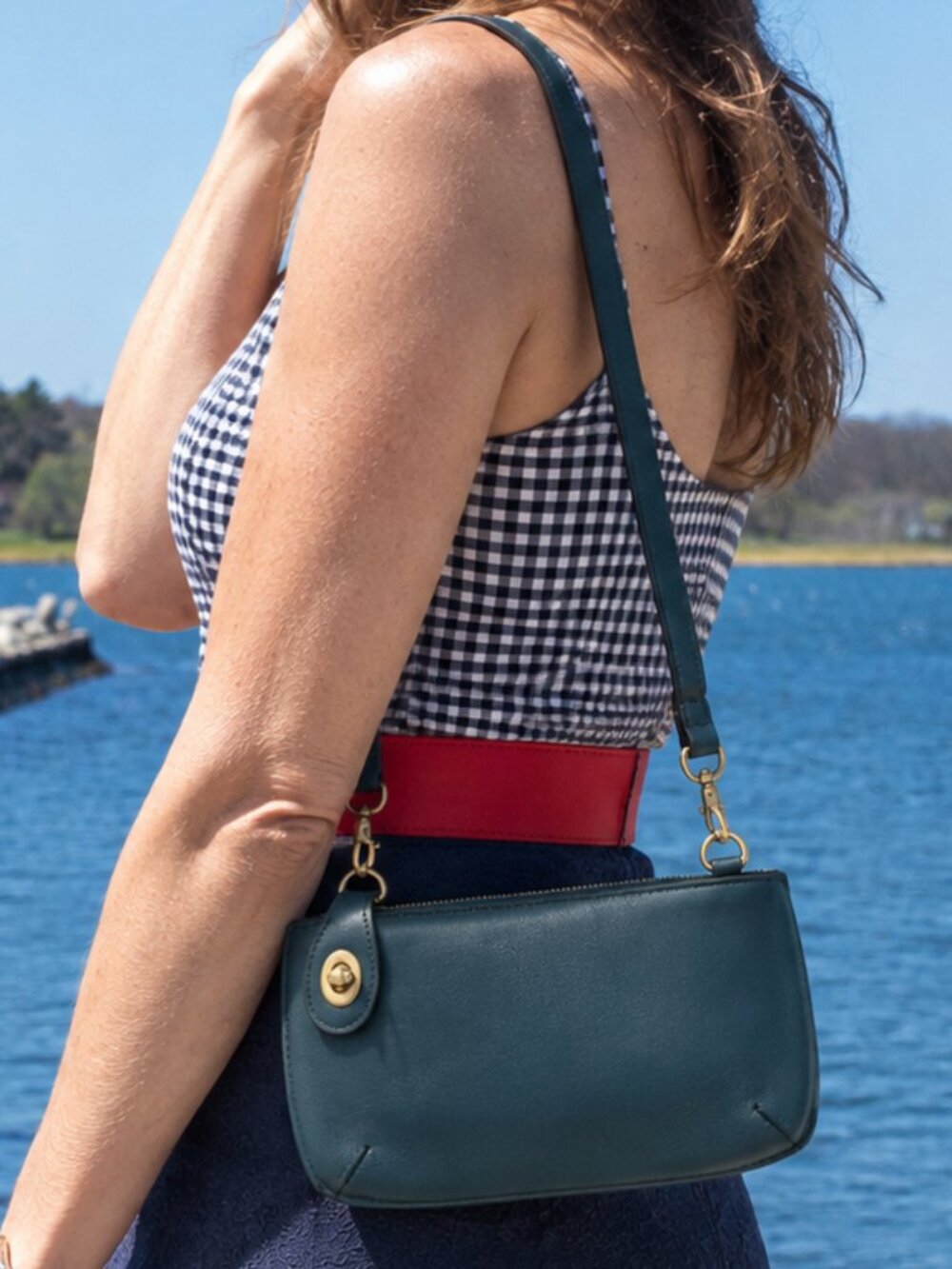 NEW, Joy Susan Hunter Green Turnlock Clutch Convertible Crossbody Bag